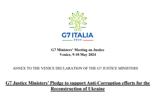 Україна має посилити антикорупційні заходи для прозорого відбору суддів і прокурорів на основі заслуг – декларація міністрів юстиції G7